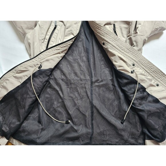 Michael Kors Full Zip Hooded Trench Coat in beige nylon material Women’s XL - Picture 6 of 7